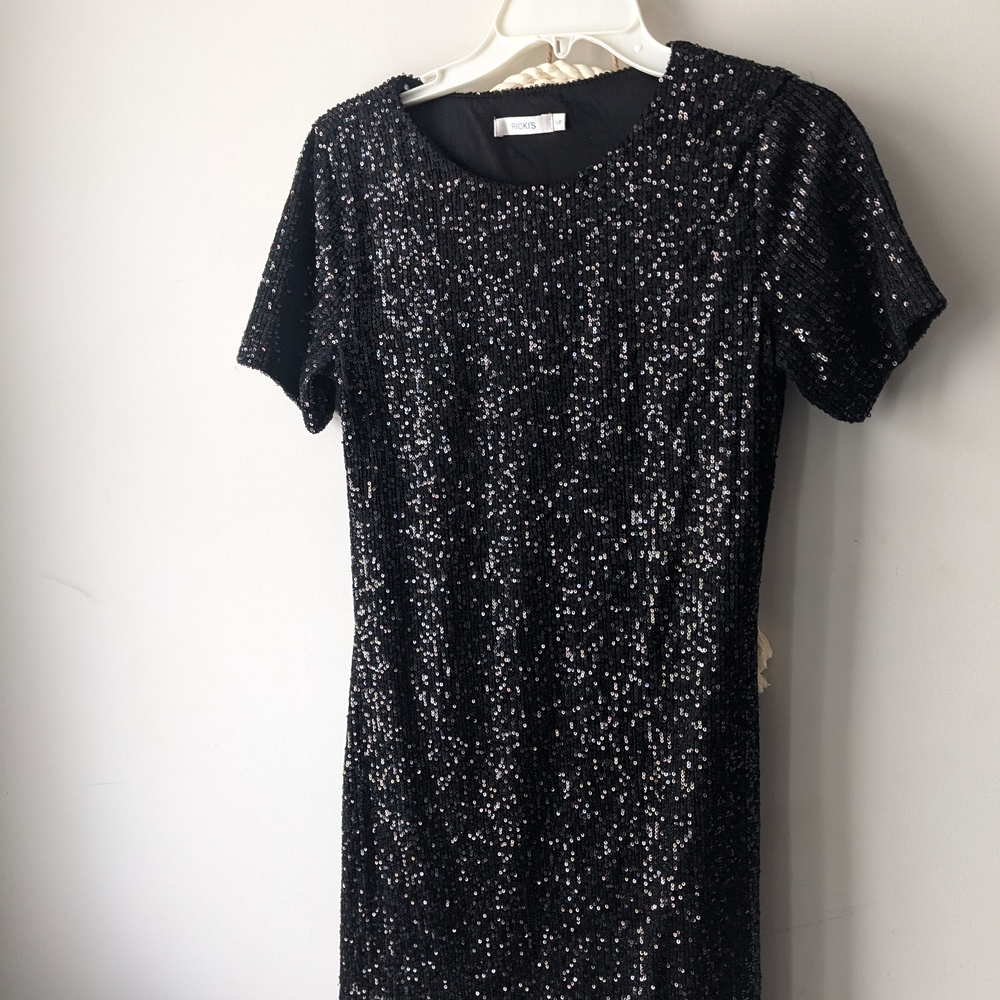 Elegant Black Sequin Dress